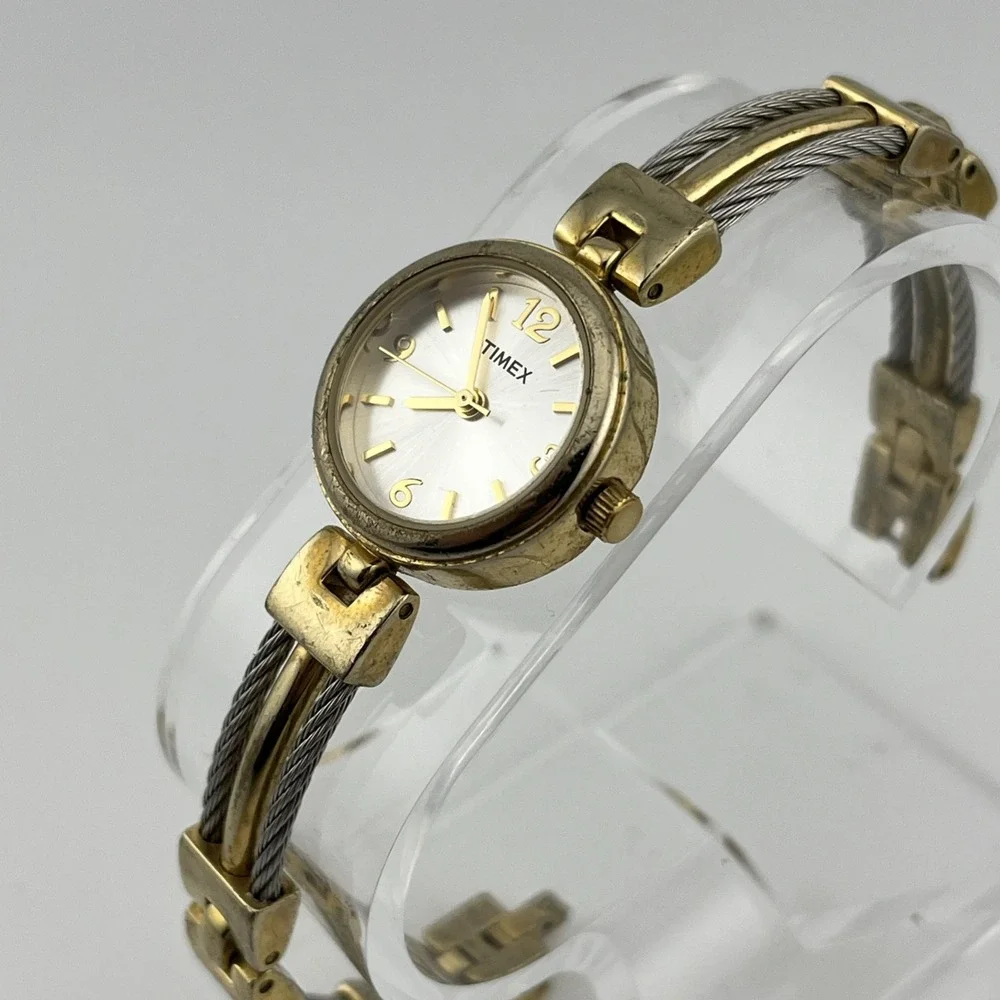 Timex Watch Women‎ 22mm Silver Gold Two Tone 6.75
